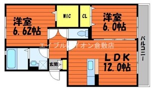 メルベーユ　A棟の物件間取画像